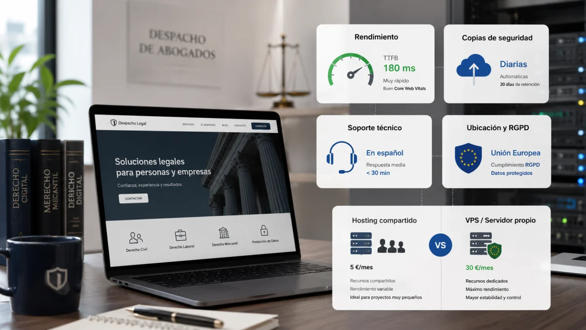 Hosting web para despachos de abogados