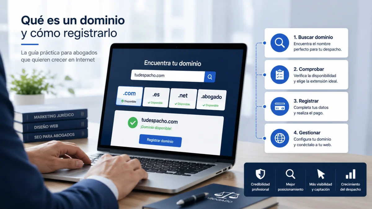 Qué es un dominio y cómo registrar el de tu despacho sin equivocarte
