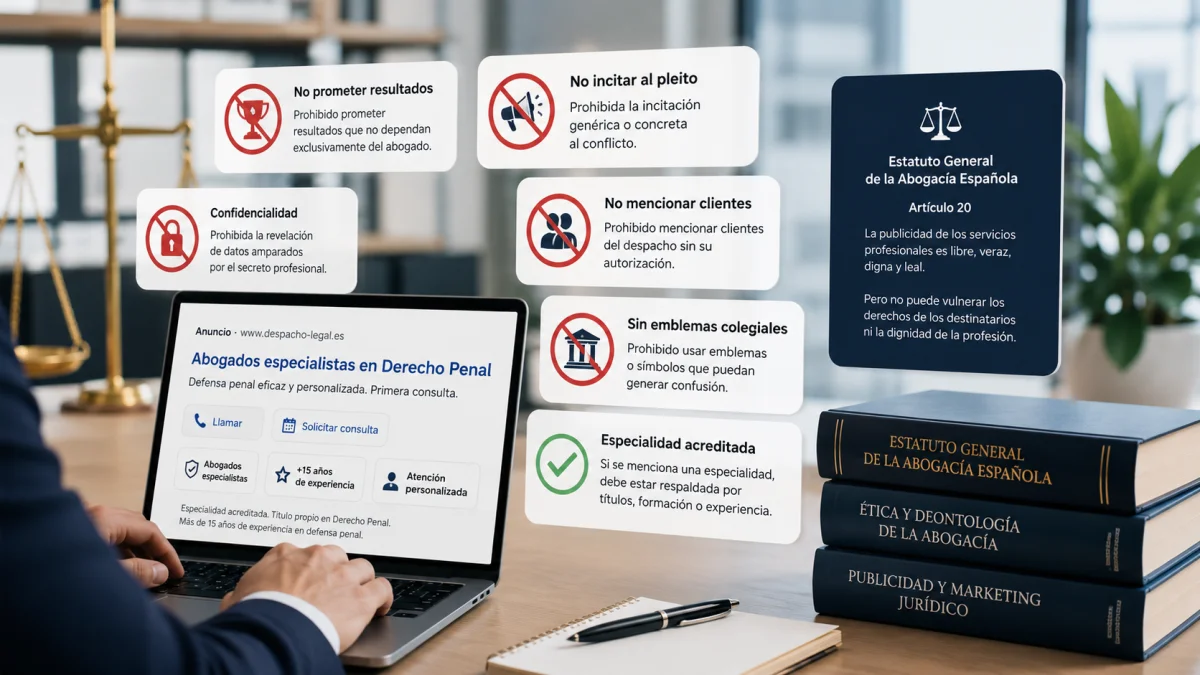 Leyes relacionadas con anuncios de abogados en España
